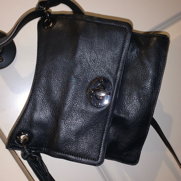 Black leather cross body purse - Picture 3 of 7
